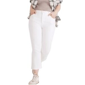 Madewell Women's Cali Demi-Boot Jeans in Pure White Jeans‎ Size 35 #AJ195